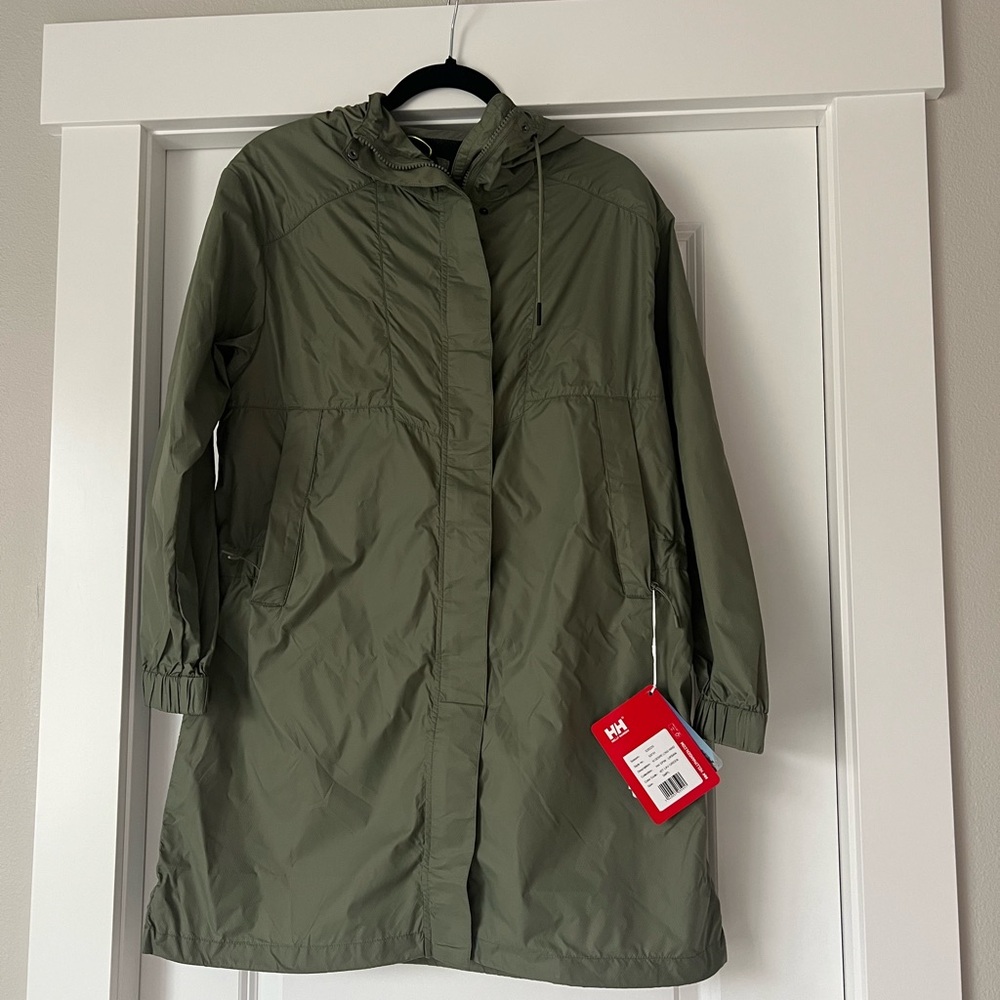 Helly Hansen Women’s Desire Long Wind Jacket Green Size M
